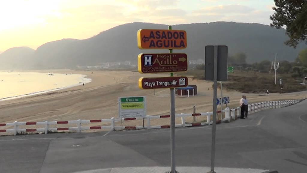 M2U01230  SPAIN ESPA&Ntilde;A SANTANDER NOJA PLAYA DE TRENGANDIN PLEAMAR AMANECER Y LUNA