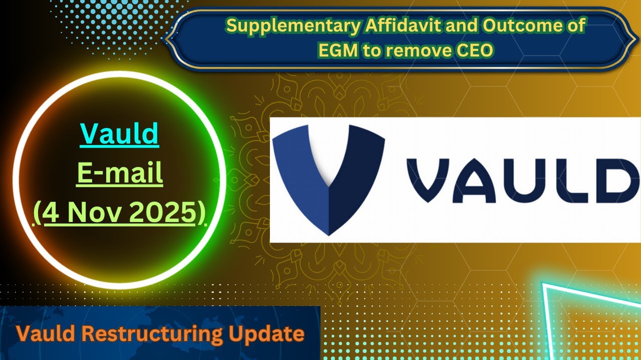 ⚖️ Последние обновления VAULD | 4 ноября новости об удалении электронной почты и генерального дир...