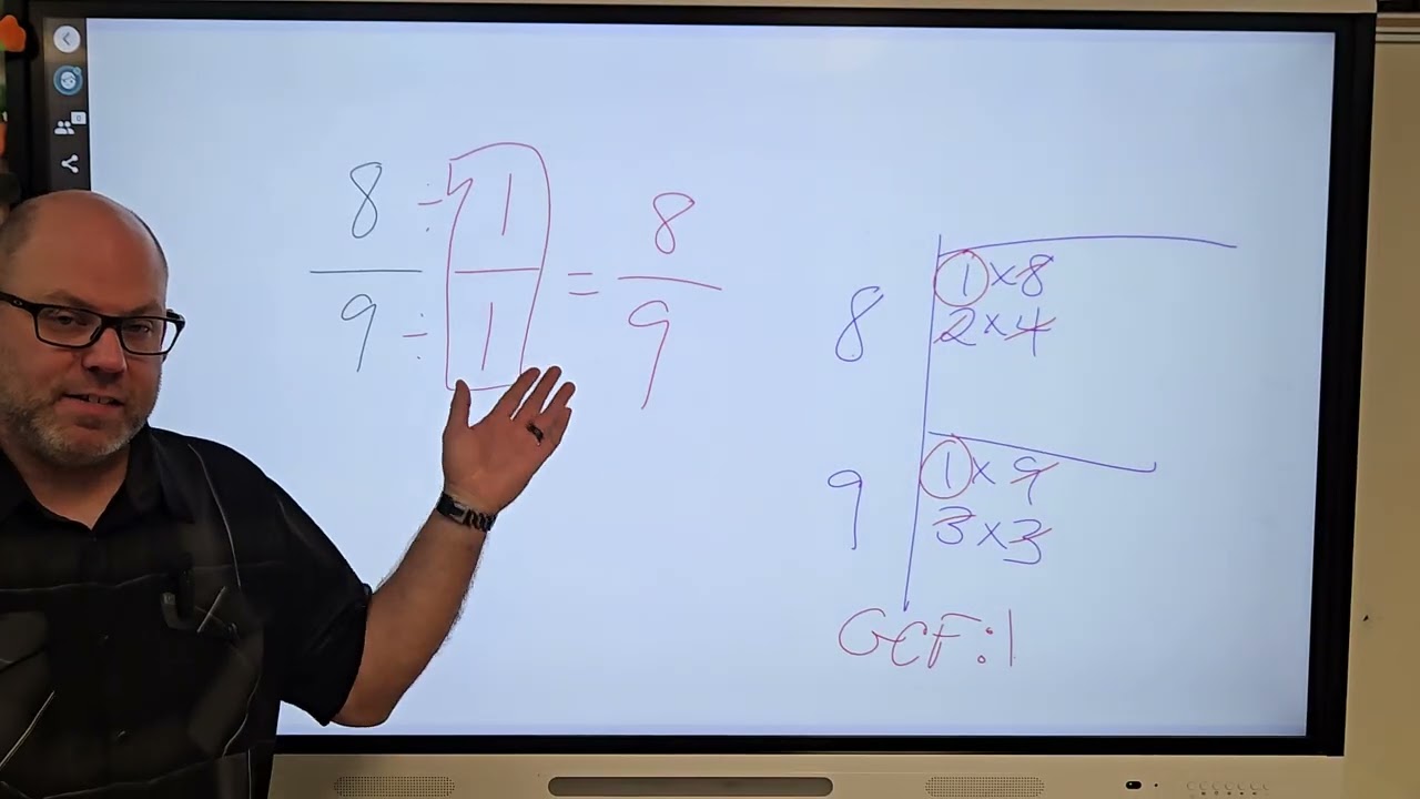 Simplifying Fractions using the Greatest Common Factor Method 