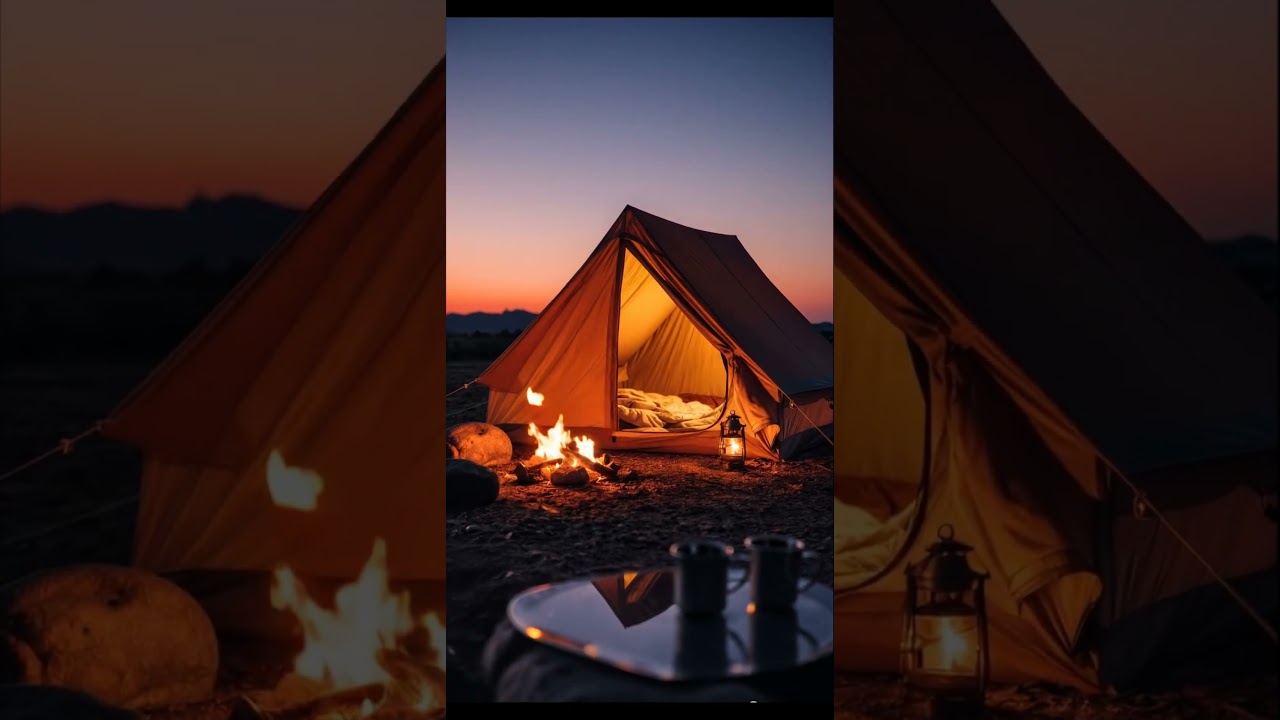 The Simple Beauty of Camping #sunset #campping #campfire