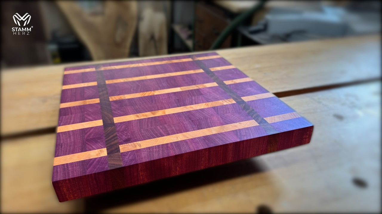 I Made A Stunning Cutting Board From Exotic Purpleheart Wood