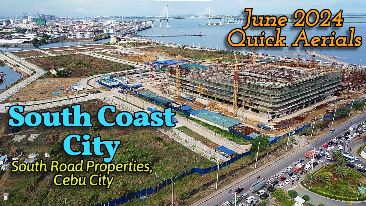 SM and Ayala's South Coast City Quick Aerial Tour - June 2024 | Cebu Construction Projects