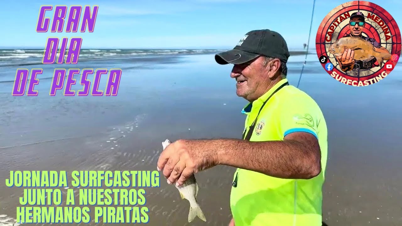 Jornada Surfcasting a tope con nuestros piratas y capturas wapas 🐟🐟🎣🤗