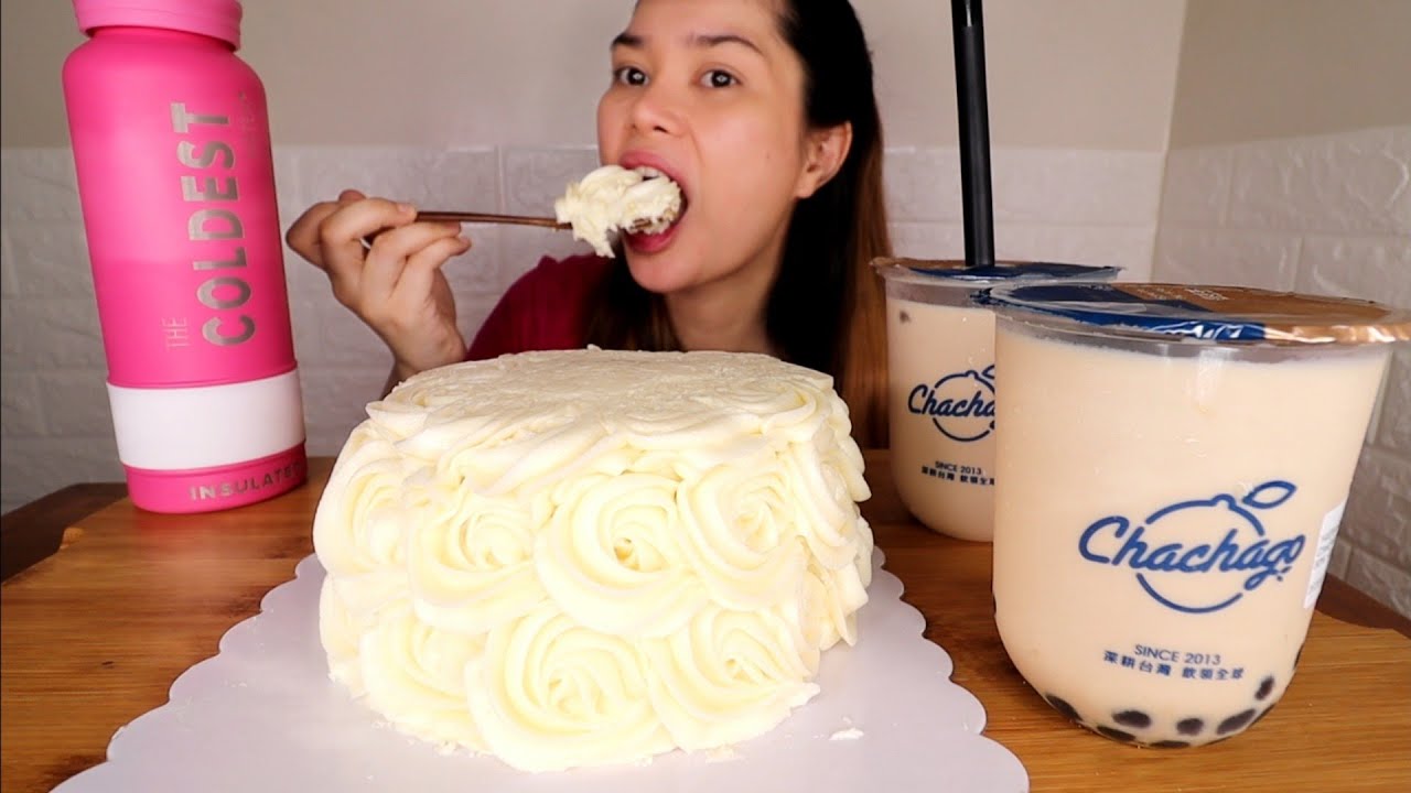 1 WHOLE CAKE MUKBANG