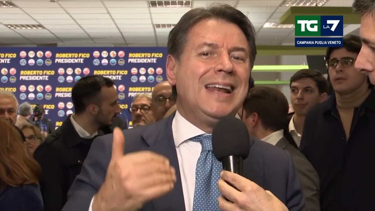 Giuseppe Conte in collegamento con Enrico Mentana al TG La7 | 24/11/2025