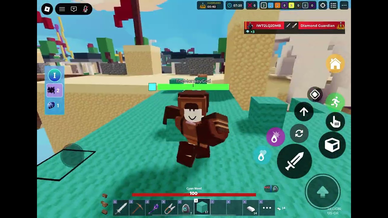 Playing bedwars again 