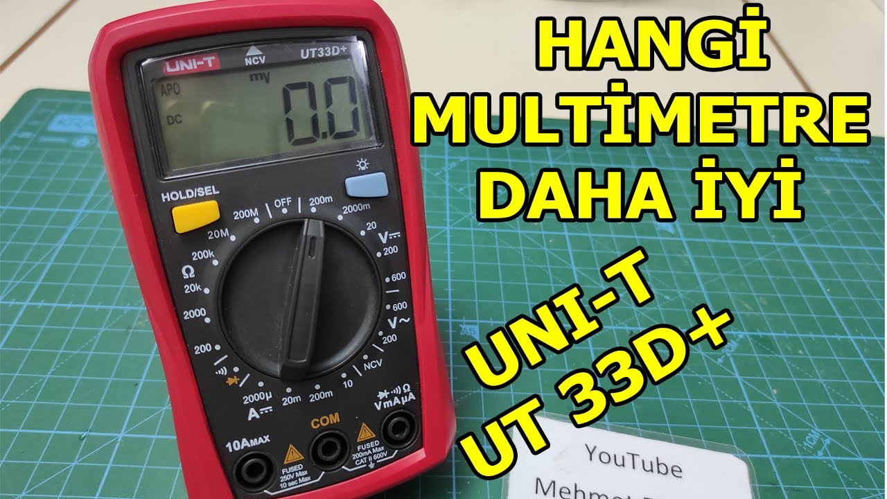 HANGİ MULTİMETRE DAHA İYİ, Unit T UT 33D+ Dijital Multimetre İncelemesi, NCV