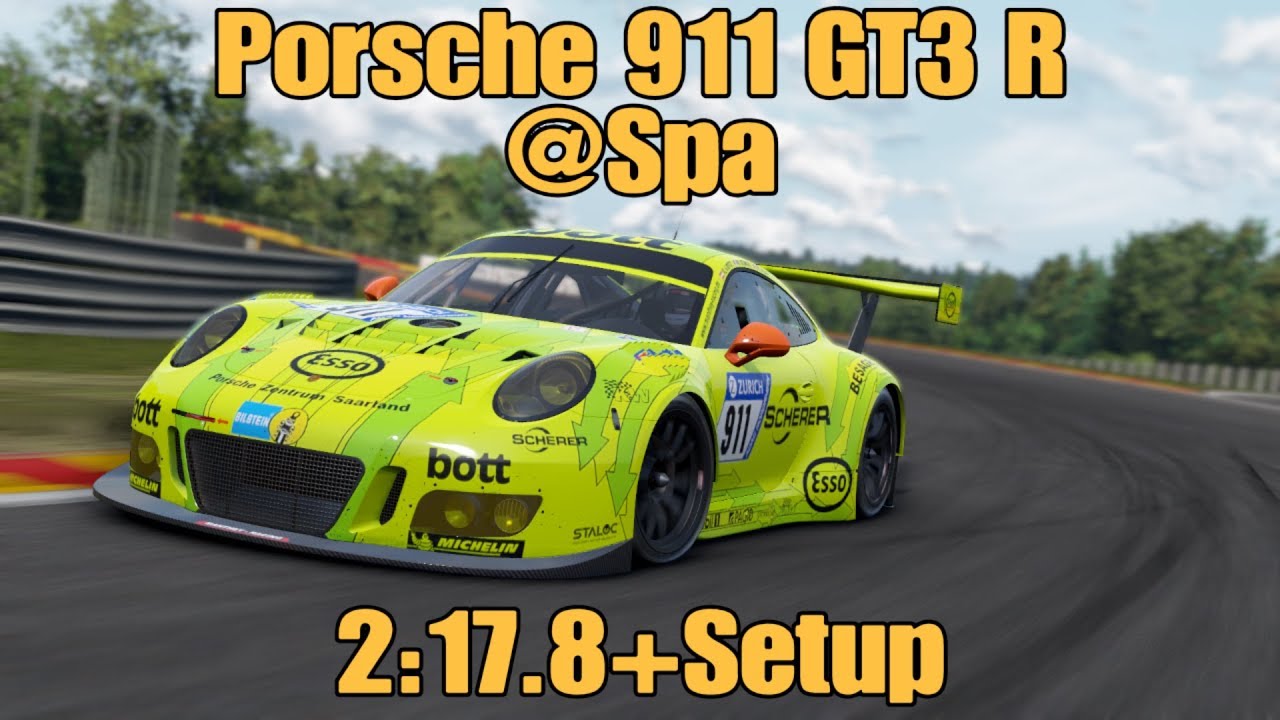 Project Cars 2 Porsche 911 GT3 R | Spa | 2:17.8 + Setup