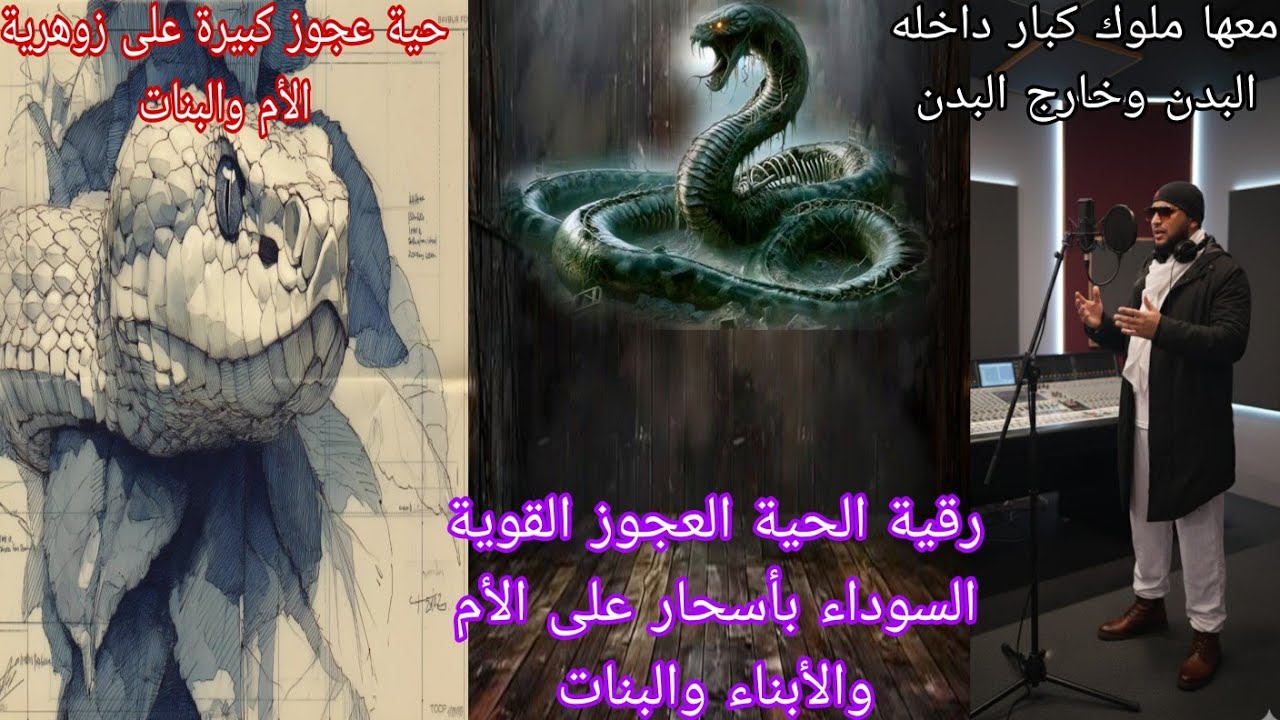 رقية // الحية العجوز القوية بالهرم والتاج والحليب// حية عجوز خادمة لأسحار من بطن ورحم الأم 