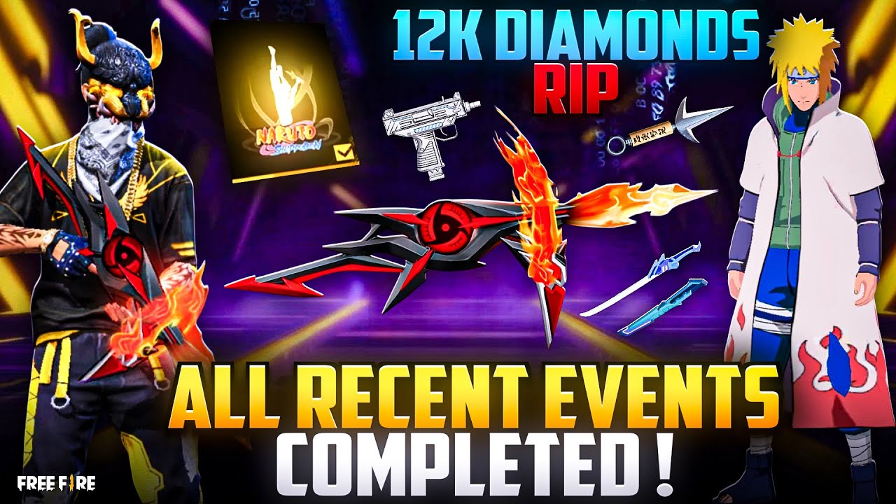 💎12,000 Diamonds GONE! Free Fire All Recent Events Completed 😱