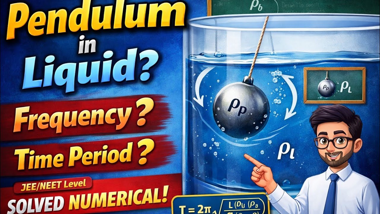 time period of oscillation of a simple pendulum inside a liquid of density &rho;_l