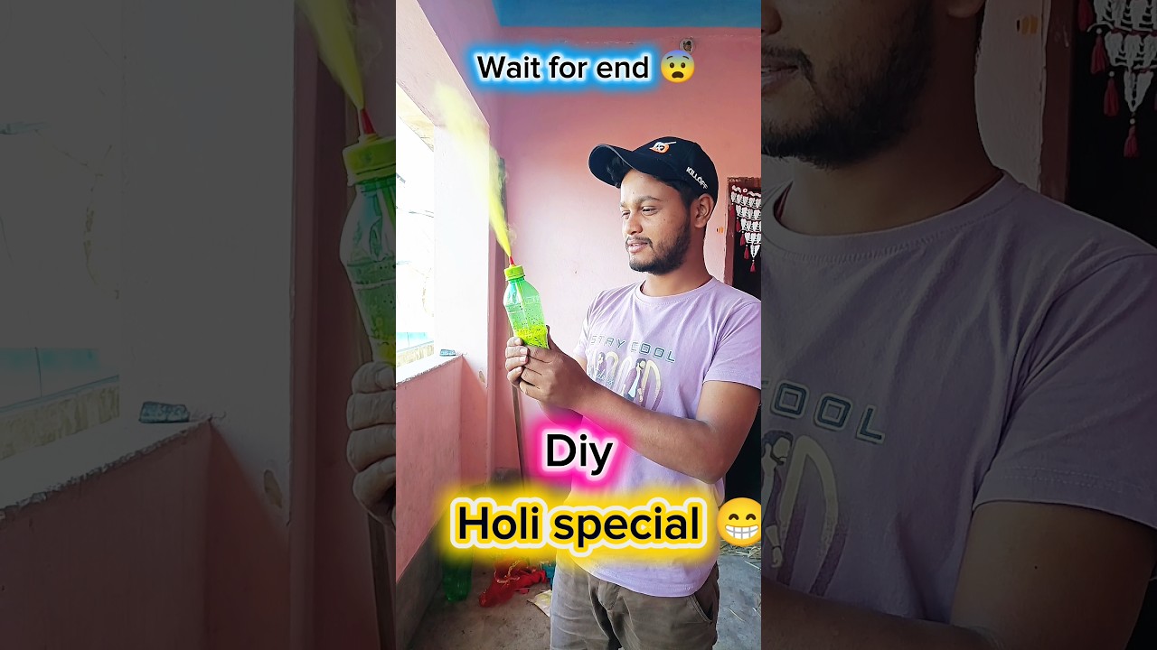 Holi Special DIY Rang Gun l  Holi Experiment 2026 #shorts #holi