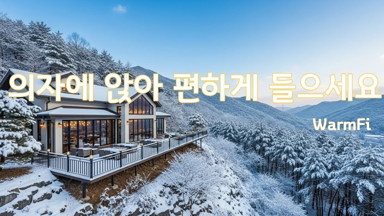 ❄️설산 품은 통유리 대형 카페 | 눈 멍 타임☕ | 겨울 감성 충전 🎵