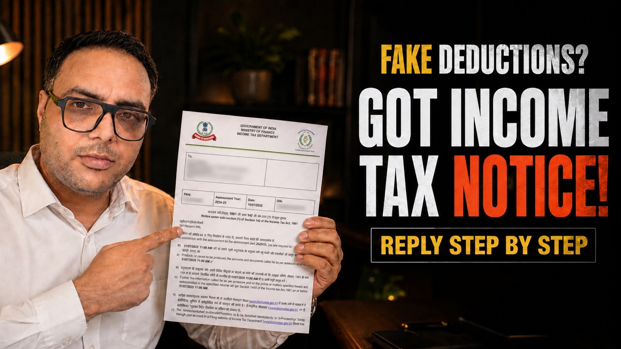 🔥Income Tax Notice Received? Fake HRA, 80C or Other Deductions? How to Reply Online Step by Step