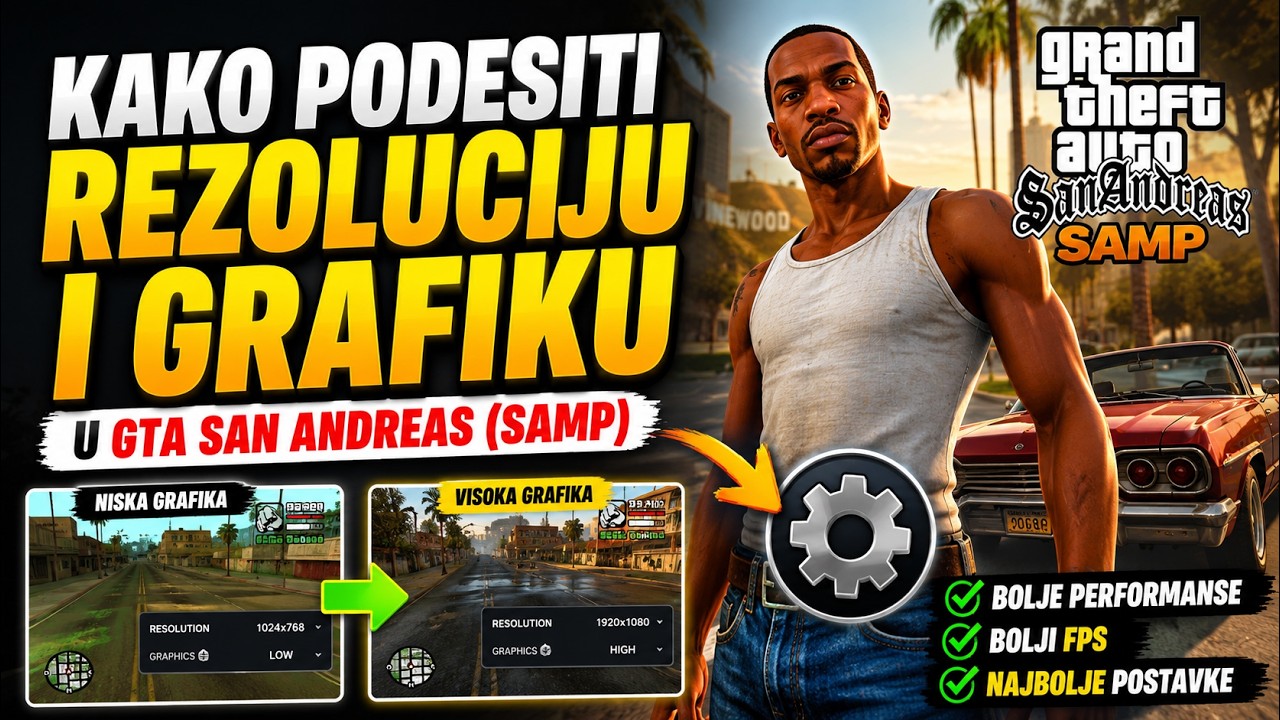 Kako Podesiti Rezoluciju I Grafiku U Gta San Andreas (Samp)