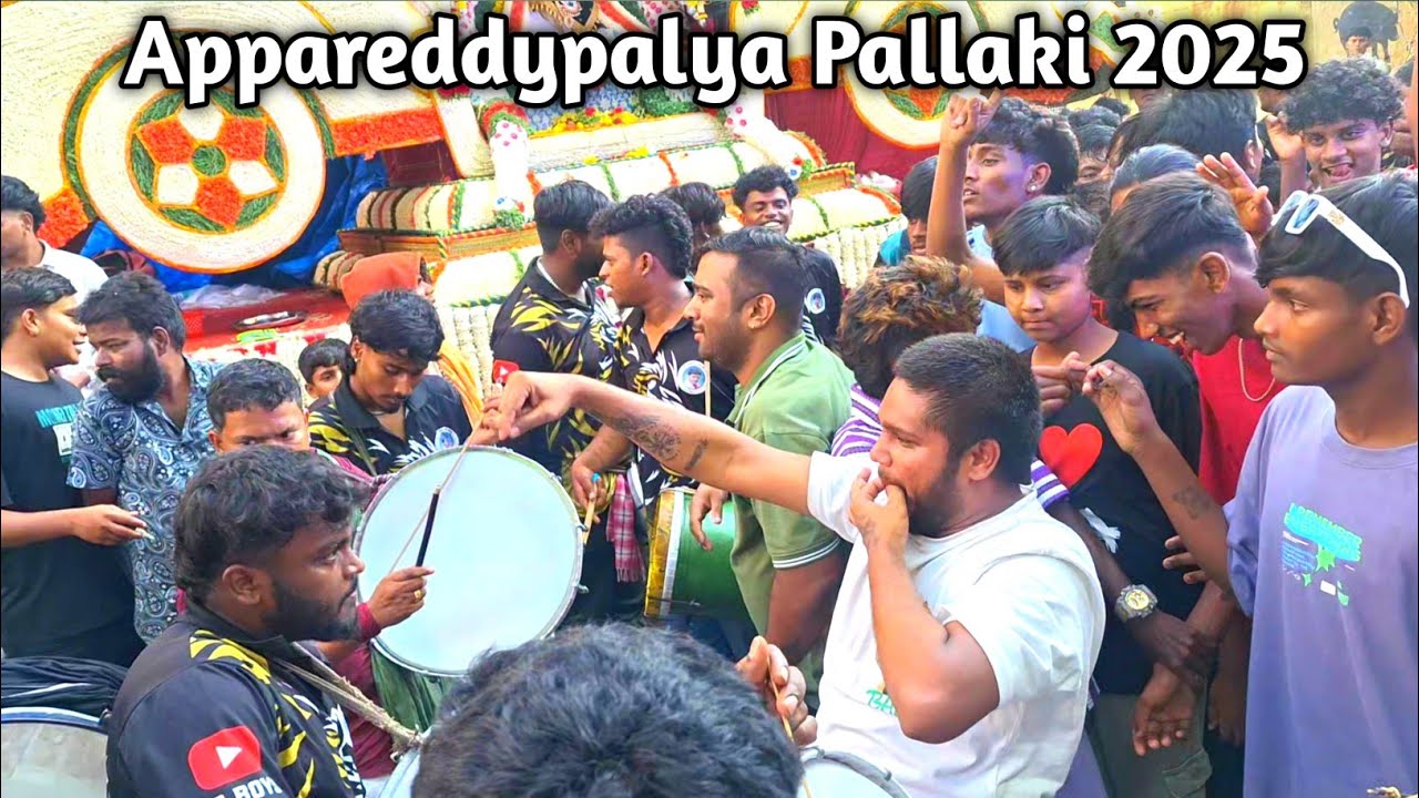 AppaReddy Palya Pallaki Utsava 2025 | Colorfull Pallaki | Tamate Beats | Tamte Dance | TempleCrew