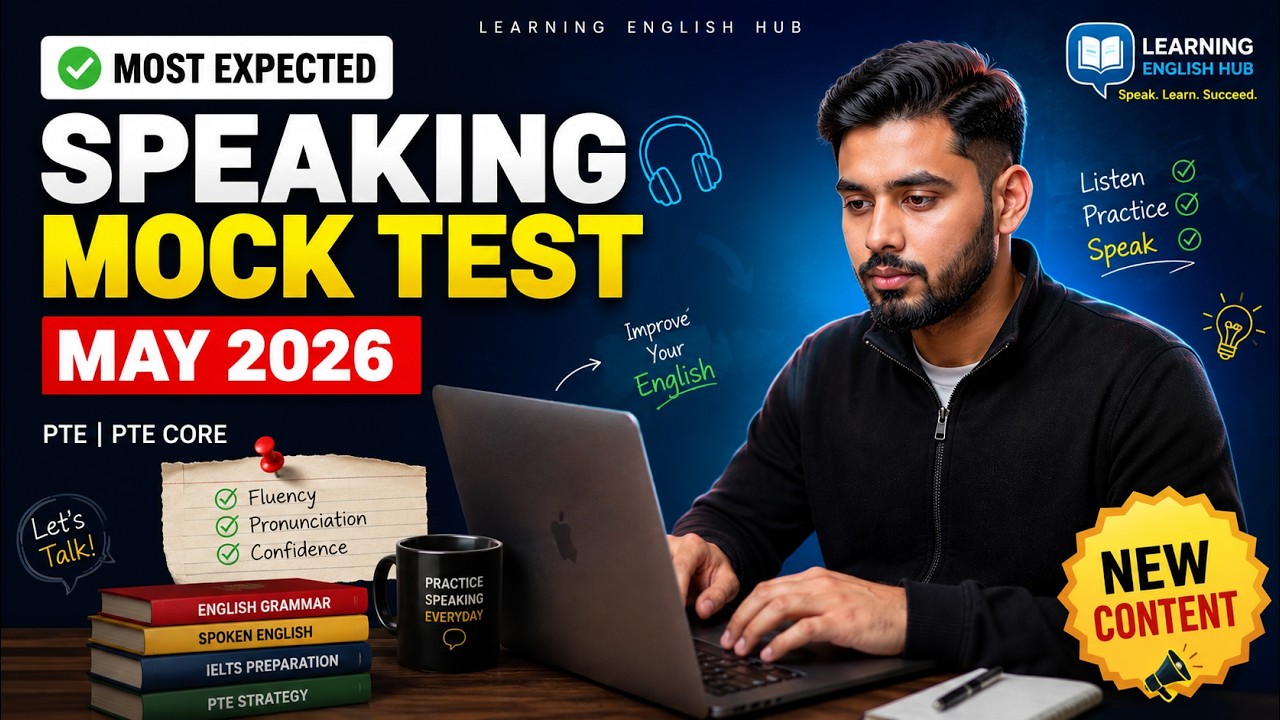 PTE Speaking Mock Test May 2026 | All 7 Tasks | Real Exam Practice | Score 90+