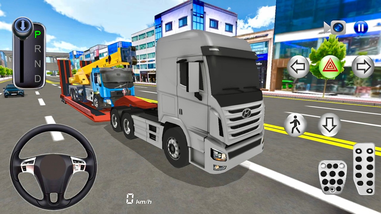 New Mobile Crane Transporting my Hyundai xcient Truck- 3D Driving Class 2025 - iOS Andriod Game Play