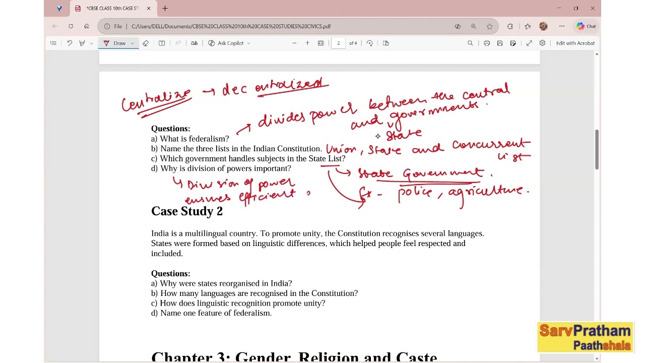CLASS 10th POLITICAL SCIENCE | CASE STUDIES | ALL CHAPTERS | ONESHOT