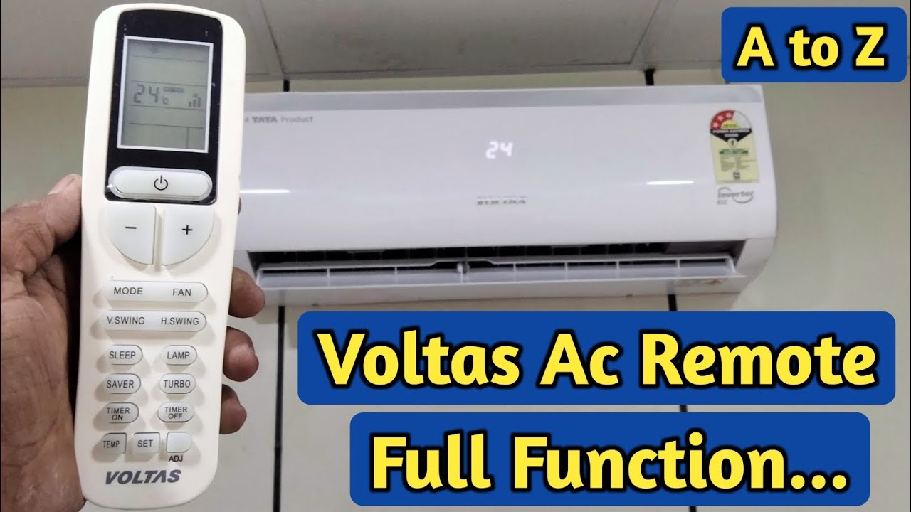 Voltas Ac Remote Full Function | How To Use Voltas Ac Remote Control |