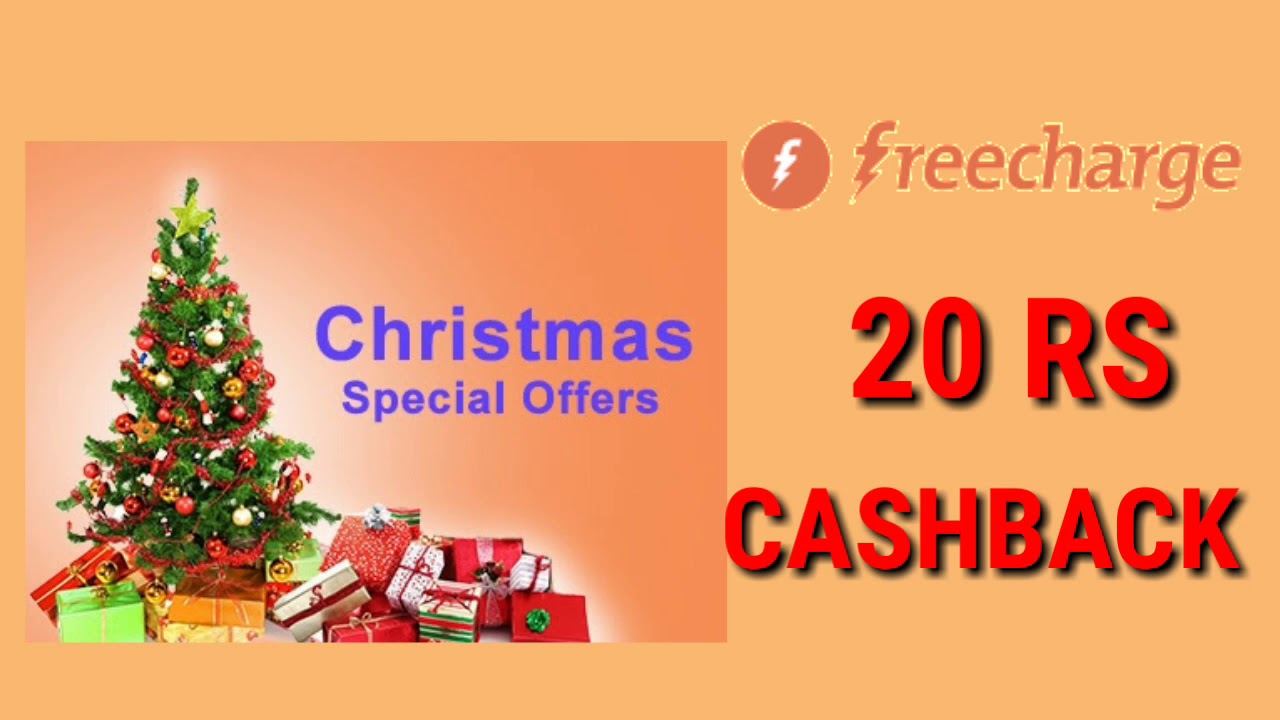 FREECHARGE CHRISTMAS OFFER GET 20 RS CASHBACK
