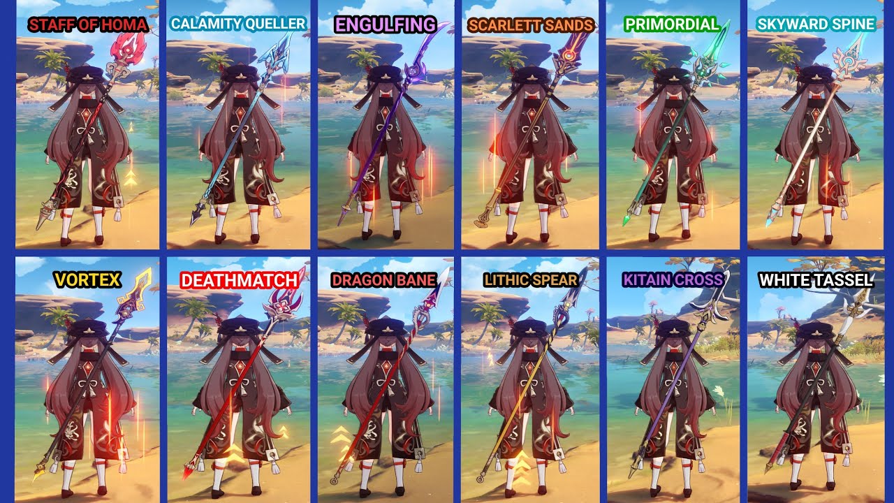 Hu Tao - Weapon Comparison - Genshin Impact