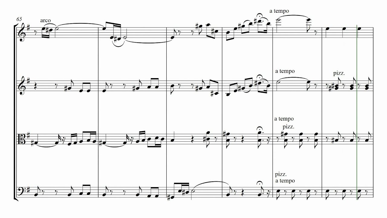Bizet Gypsy Song | String Quartet Sheet Music