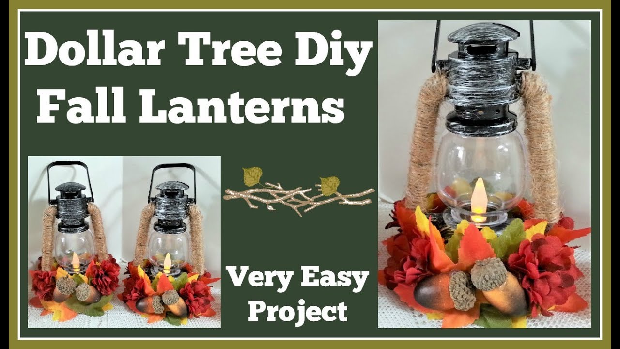 Dollar Tree Diy Fall Lanterns 🍁 Very Easy Diy