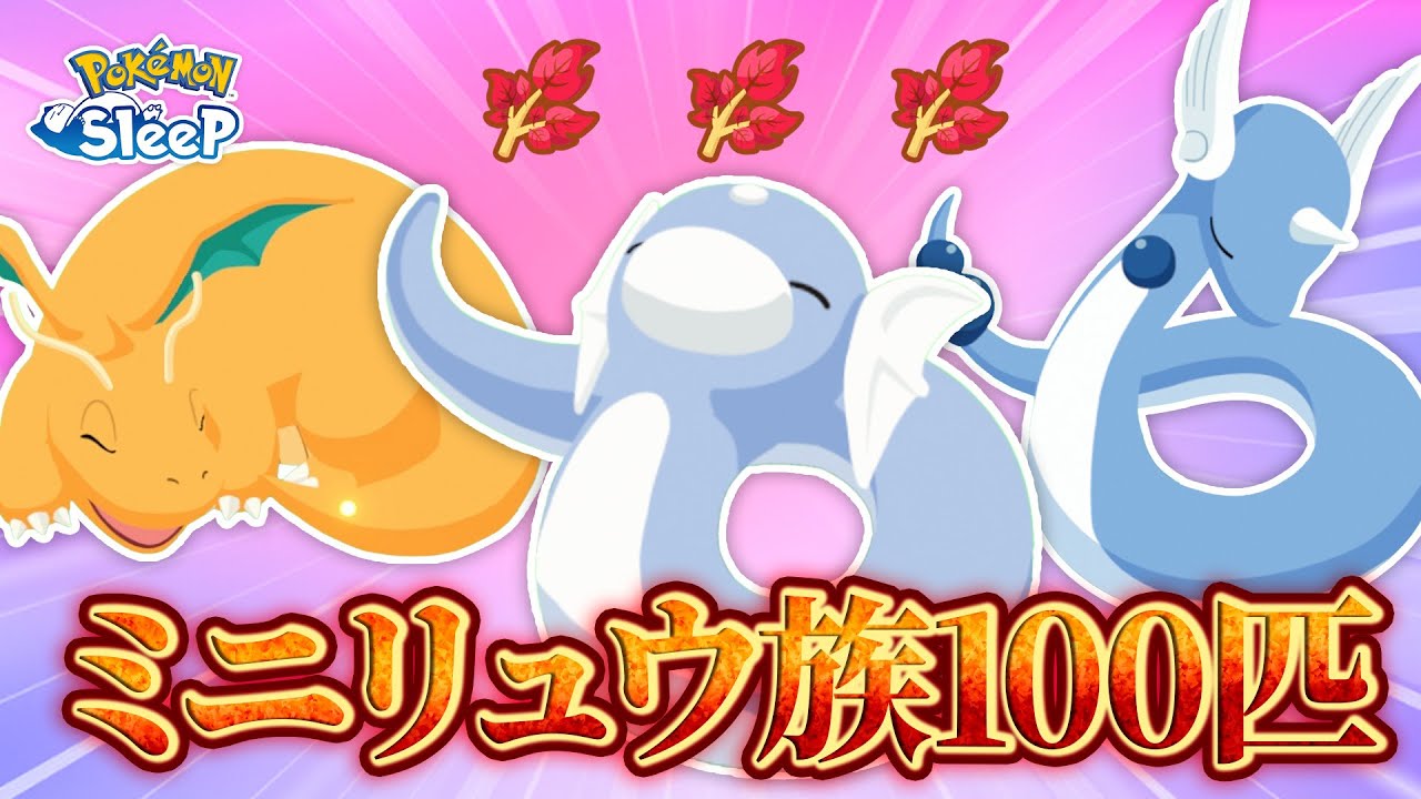 【ポケモンスリープ】ミニリュウ族100匹捕まえて一番強かったAAA個体はこの子でした