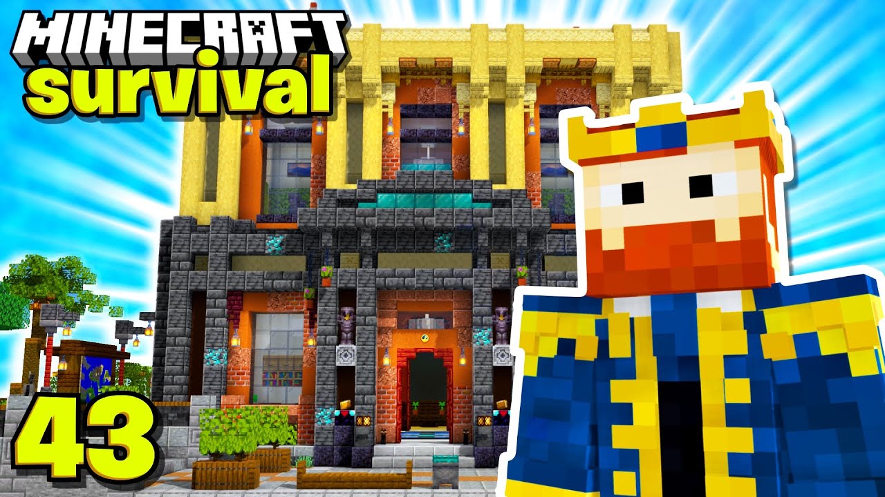 Ik Bouw Een Gemeentehuis Vol Met Diamanten In Minecraft Survival!