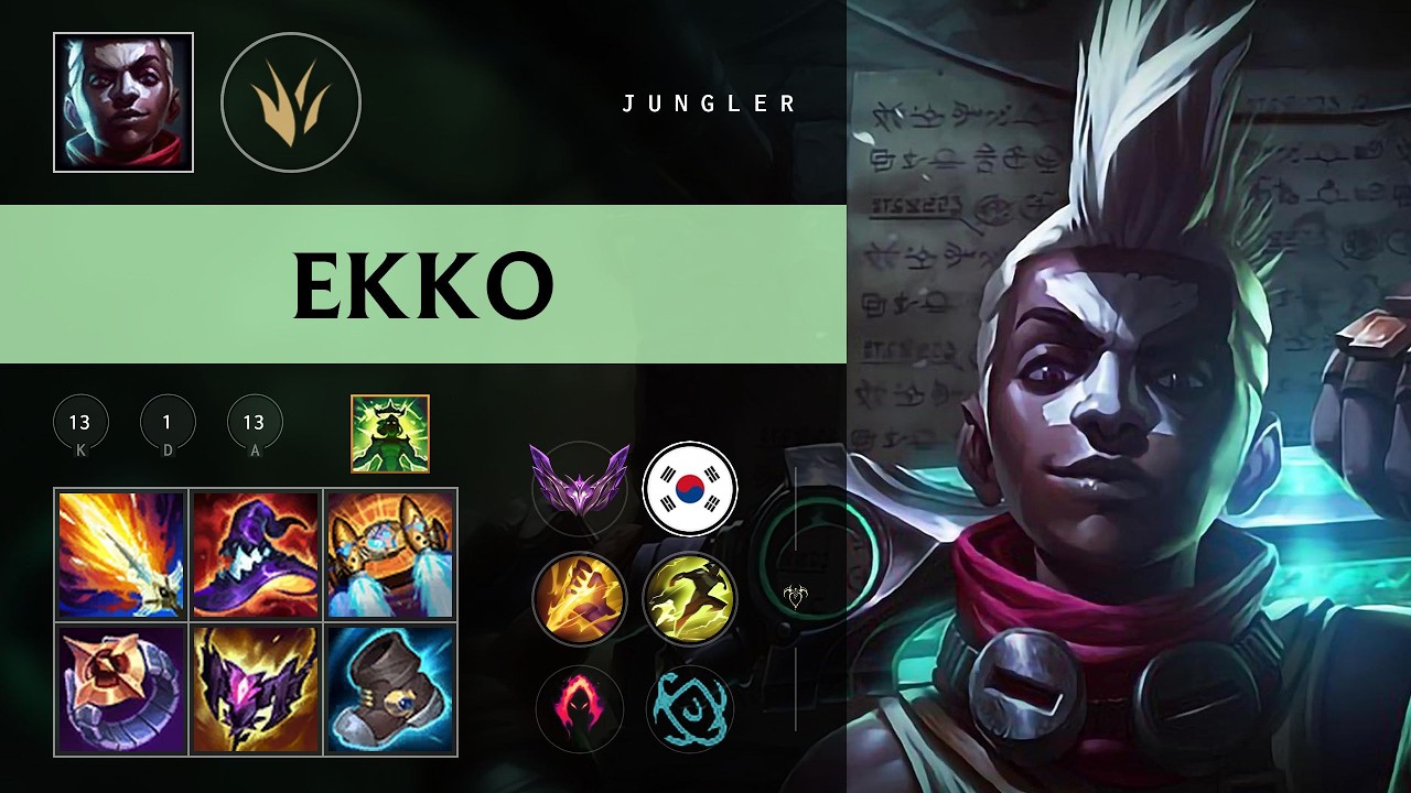 Ekko Jungle vs Nocturne - KR Master Patch 26.09