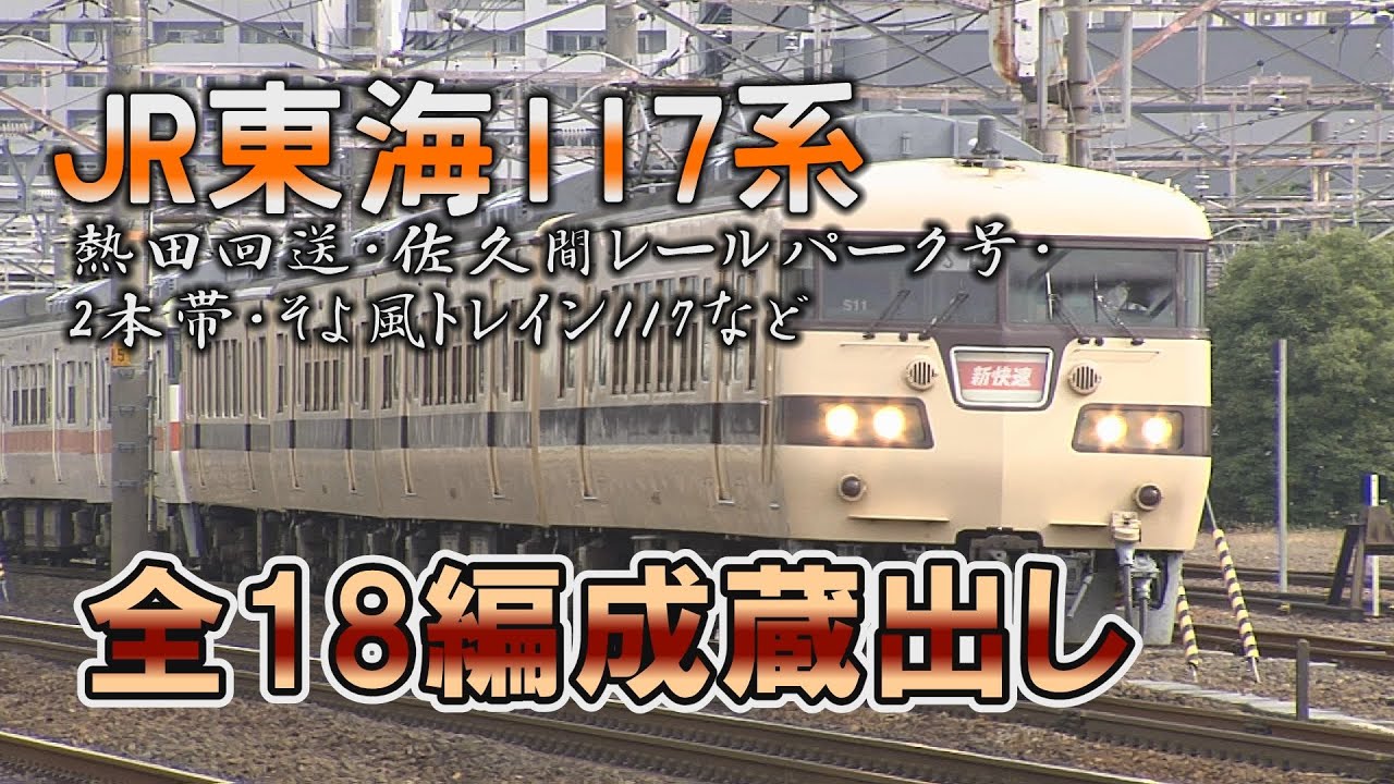 JR東海117系電車・全18編成の動画を蔵出し