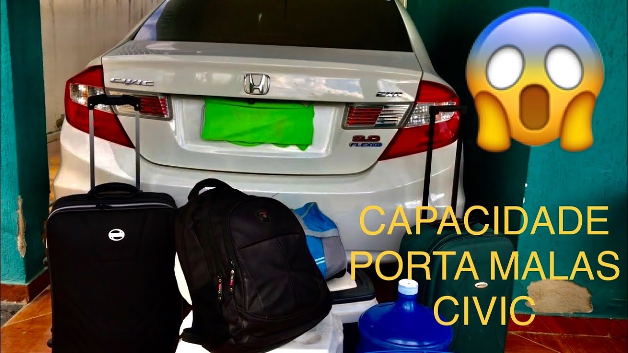 QUAL A CAPACIDADE  DO PORTA MALAS DO HONDA CIVIC ??? (*ME SURPREENDEU 👏🏻👏🏻)