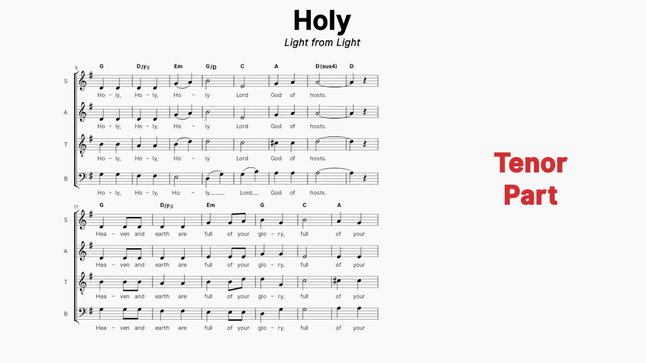 [Choir Rehearsal] Holy (Light from Light) - Tenor Part