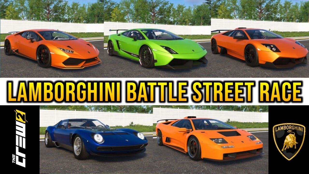 THE CREW 2 : Lamborghini Huracan vs Gallardo vs Murcielago vs Diablo vs Miura !