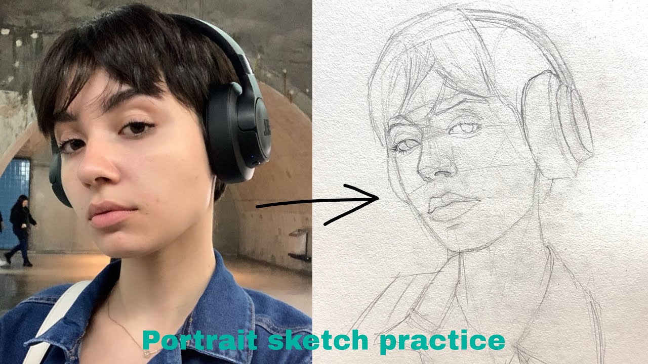 How to draw a portrait using loomis method 