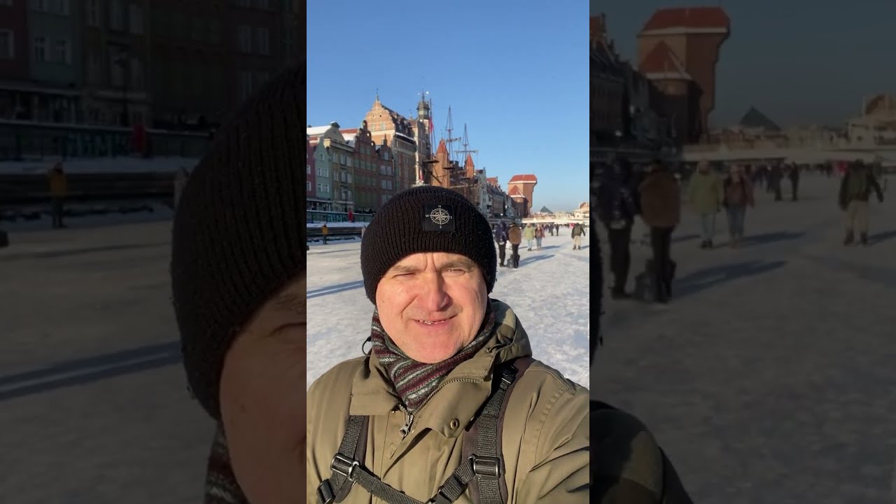 Gdańsk. Zamarznięta Motława. Wreszcie prawdziwa zima!