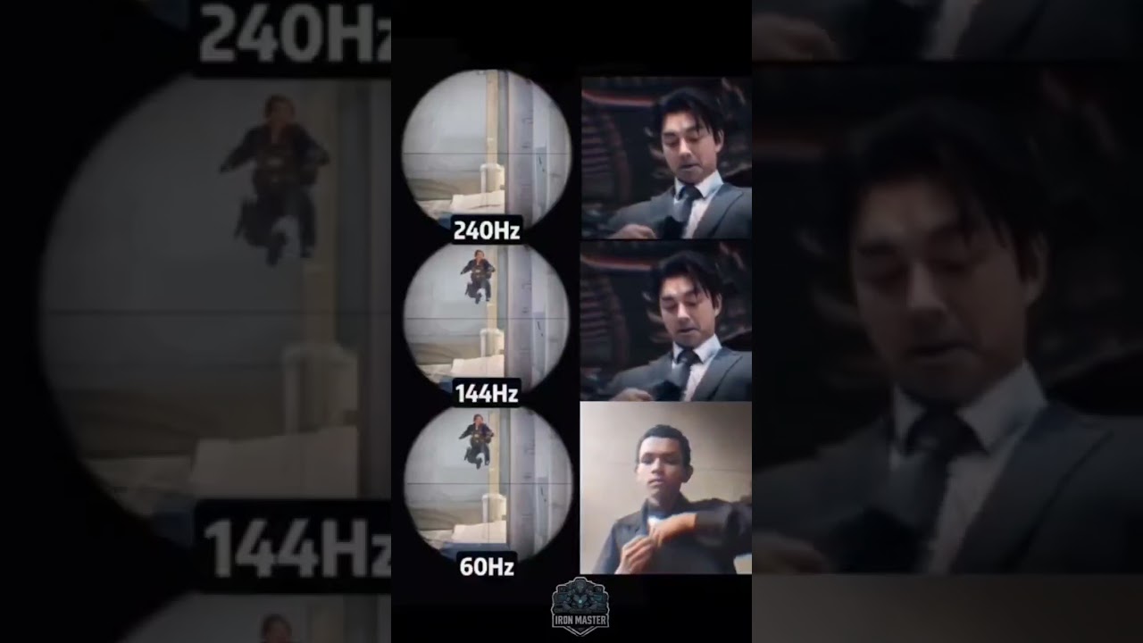 comparison 60hz vs 144hz vs 240hz #comparison #monitor #cs2