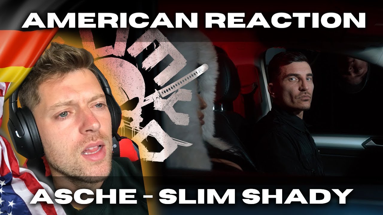 Asche - Slim Shady AMERICAN REACTS to GERMAN RAP!