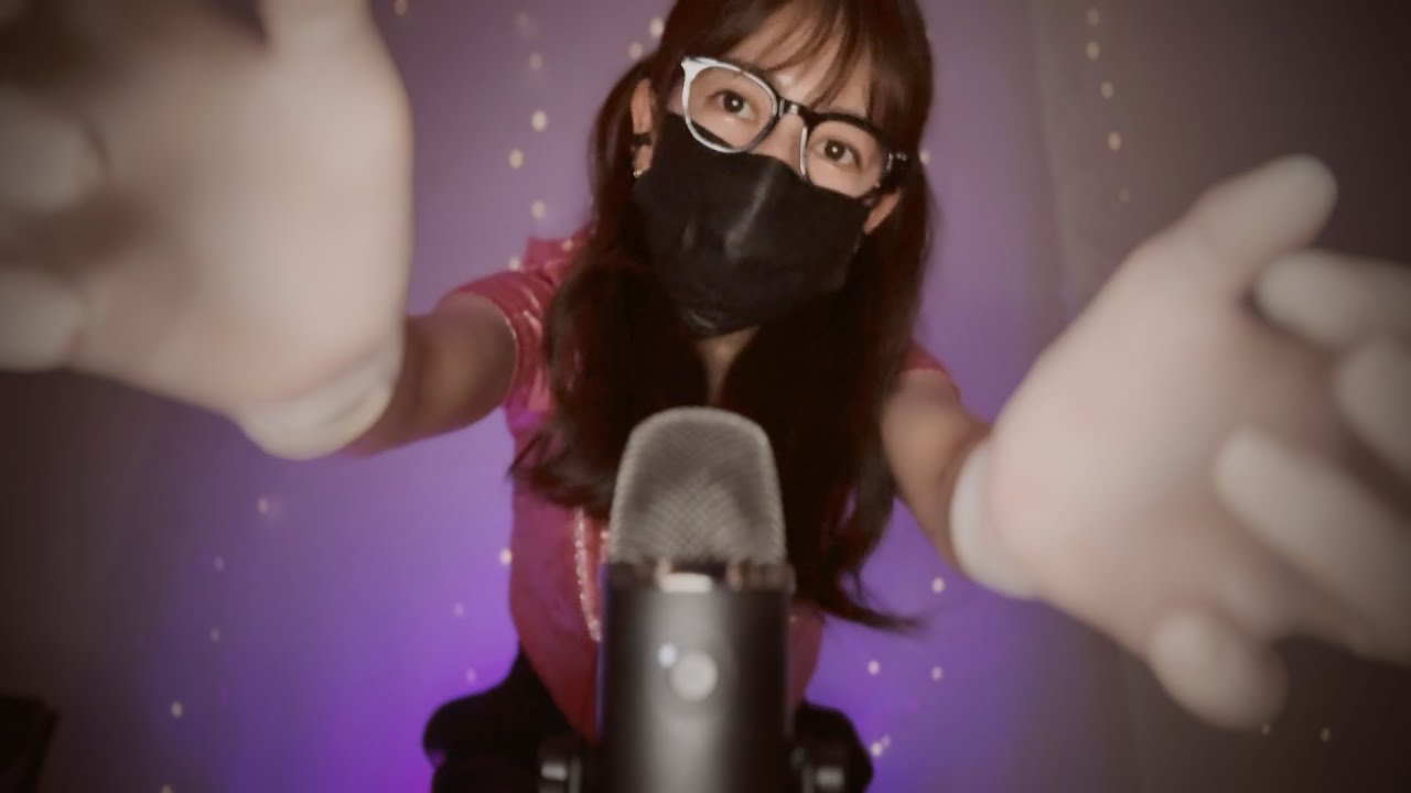 [ASMR] ущипните себя / резиновые перчатки, бигуди для волос, звуки изо рта