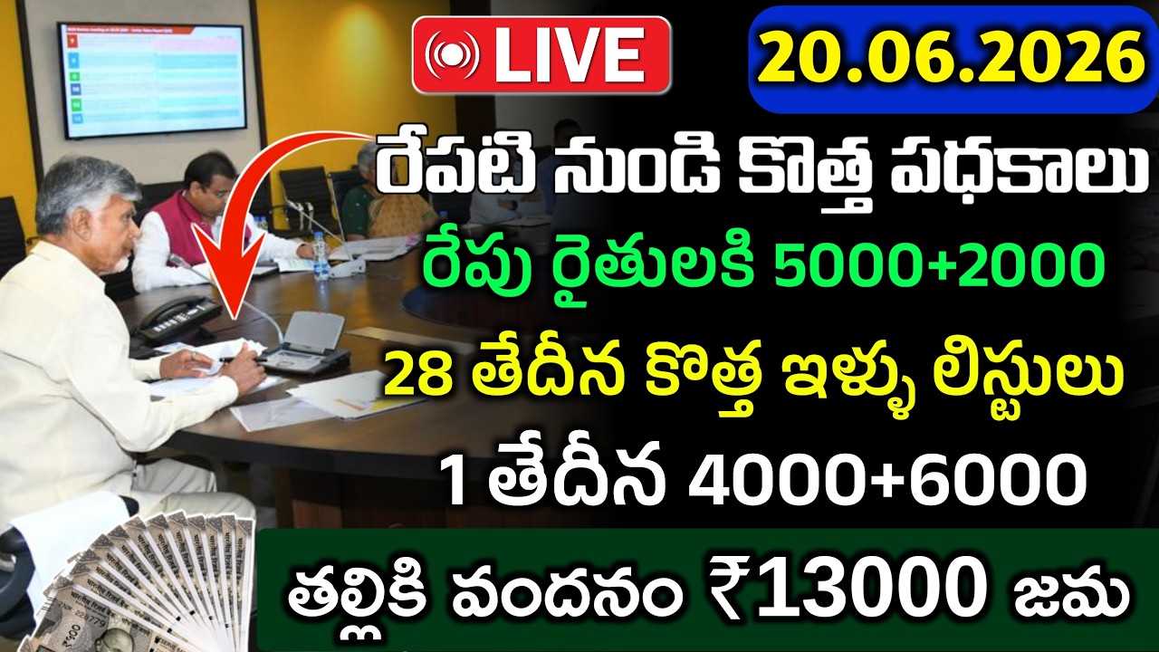 ఏపిలో రేపటి నుండి విడుదల అయ్యే కొత్త పధకాల లిస్టు ఇదే|రైతులకి 7000 రూ.|Pmay-G ఇళ్లు|పించన్లు|13000రూ