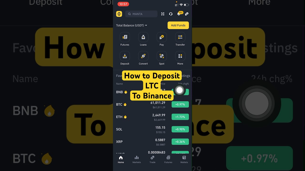 Как внести монету LTC Lite на кошелек Binance #криптовалюта #криптовалютнаябиржа #binance #ltc