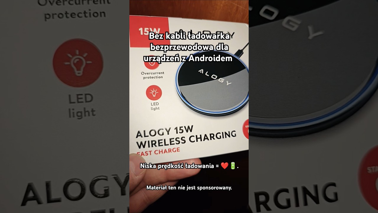 Alogy 15W Ładowarka bezprzewodowa dla Androida #recenzja #recezio #alogy #smartfon #android