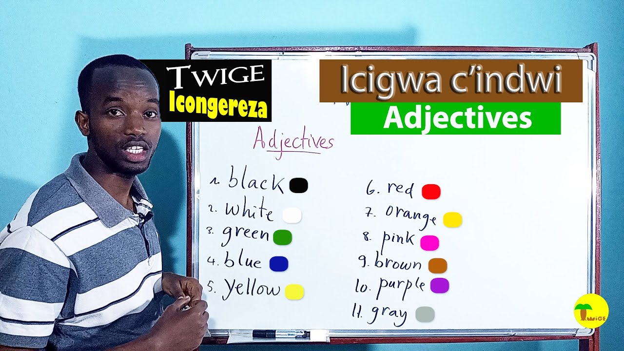 Adjectives in English: colors - lesson 9