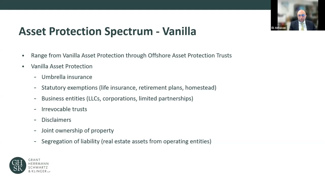 Selecting an Asset Protection Plan &ndash; Strategies and Pitfalls