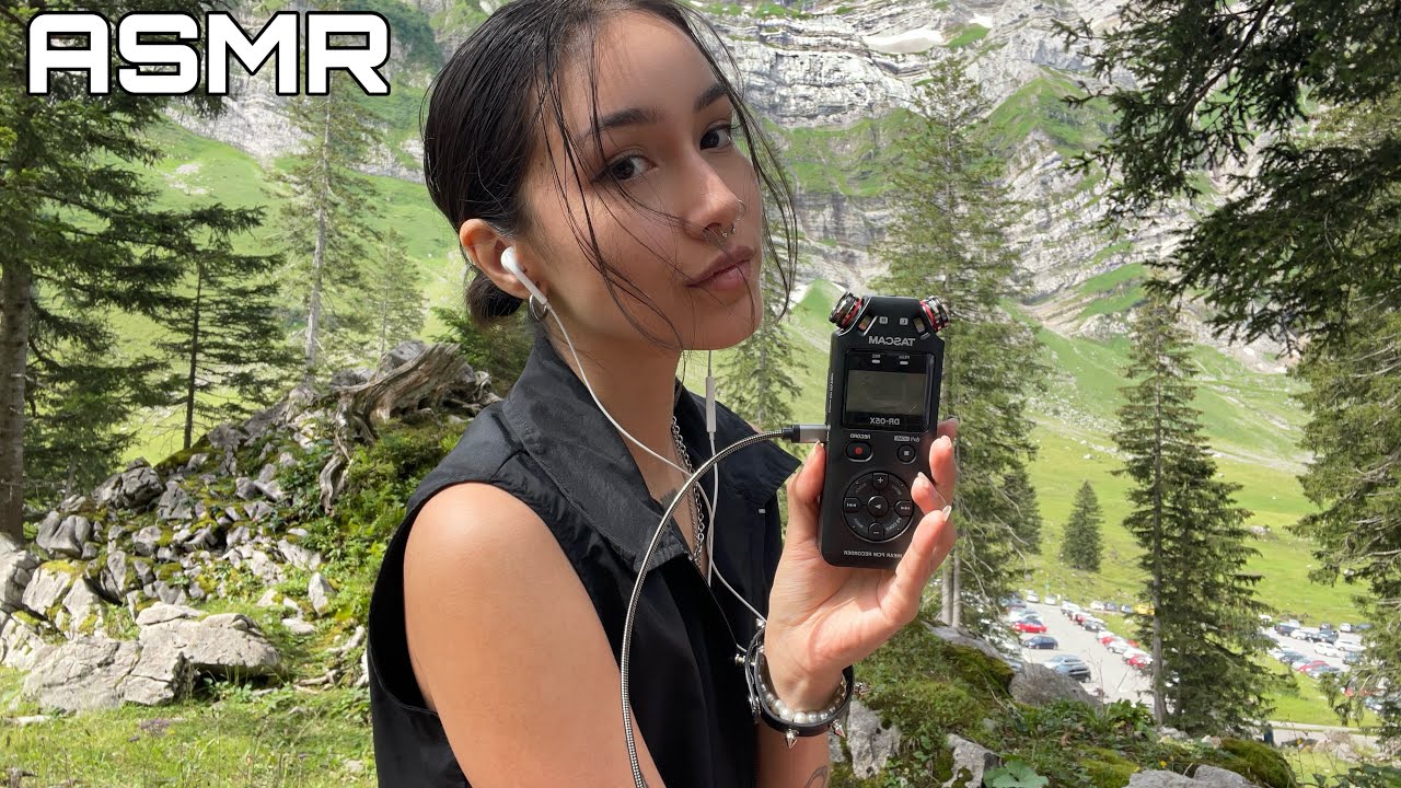 ASMR IN THE SWISS ALPS ⛰️ (nature sounds, moss, pinecones,..)
