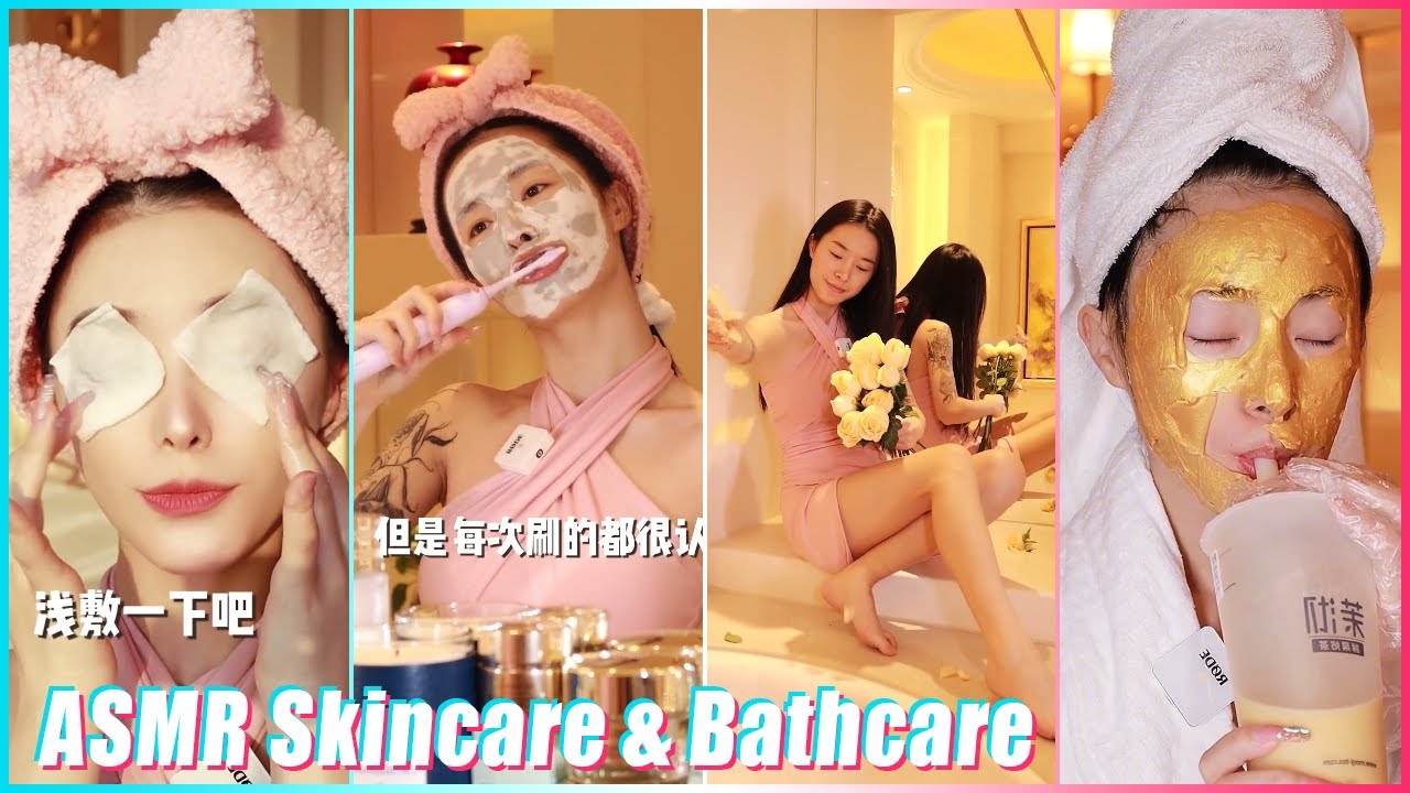 Mitsuisen☘️Aesthetic ASMR Skincare Routines✨Satisfying skincare asmr🍃Beauty Secrets🌿5