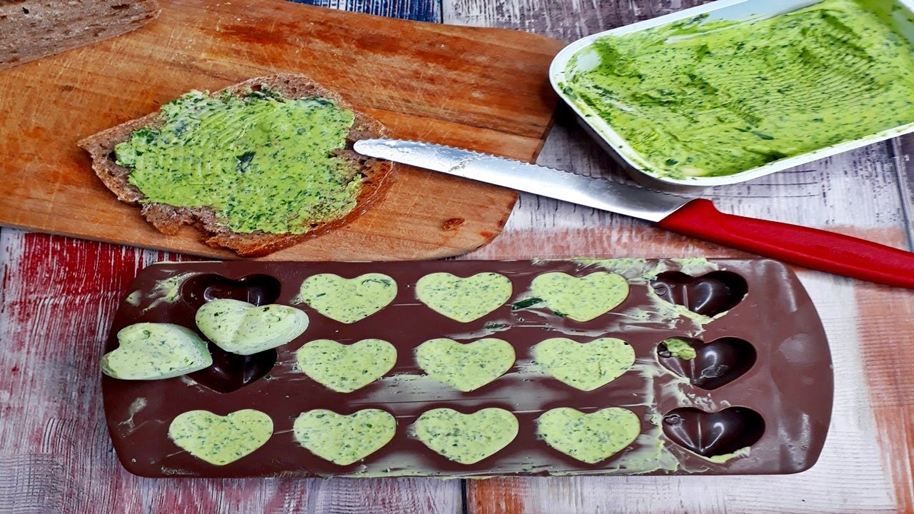 Rezept: Bärlauchbutter ganz leicht selber gemacht / Bärlauchbutter als Pralinen