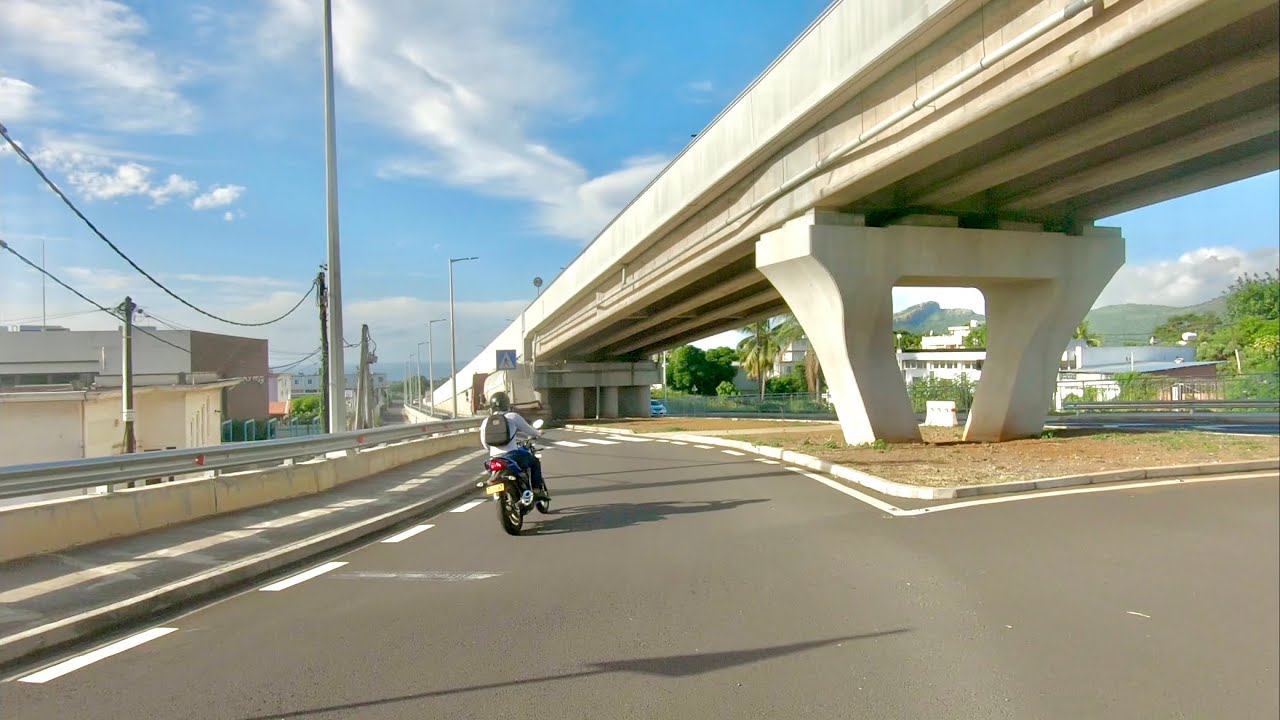 driving in mauritius from coromandel roundabout to city way port louis POV