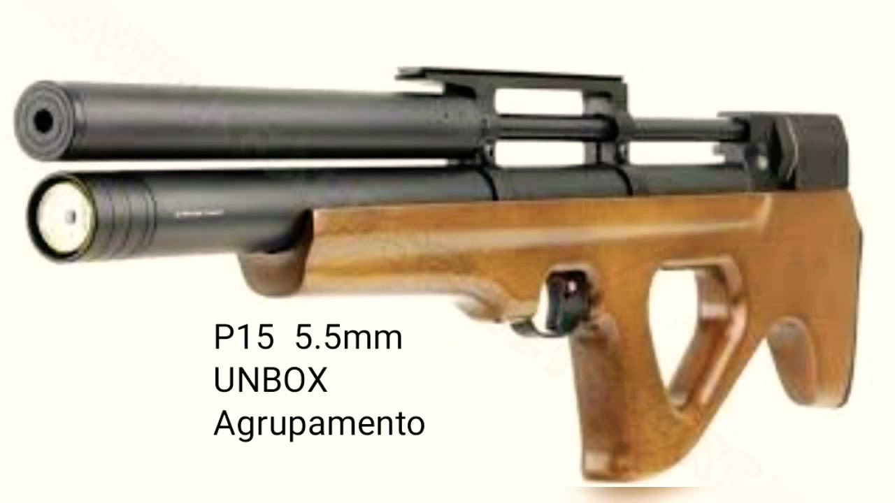 P15 cal. 5.5mm Toda original. Será que agrupou? ( UNBOX + agrupamento)